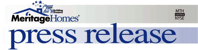 (MERITAGE HOMES LOGO)